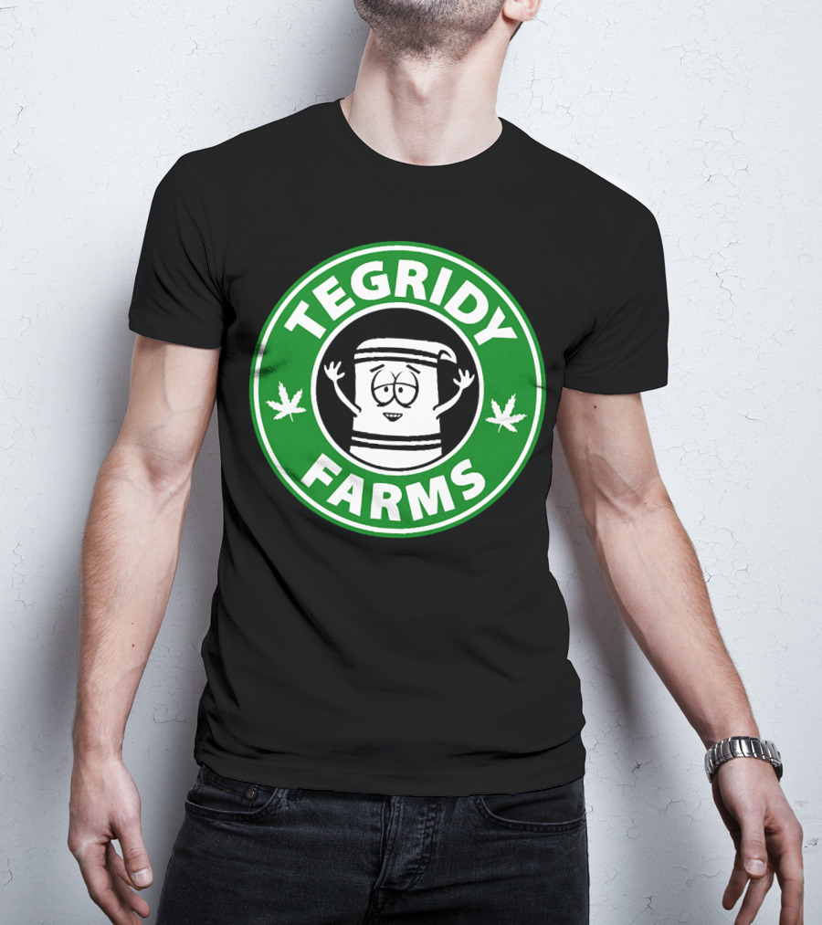 Tegridy Farms South Park Towelie Logo Cannabis Comedy T-Shirt