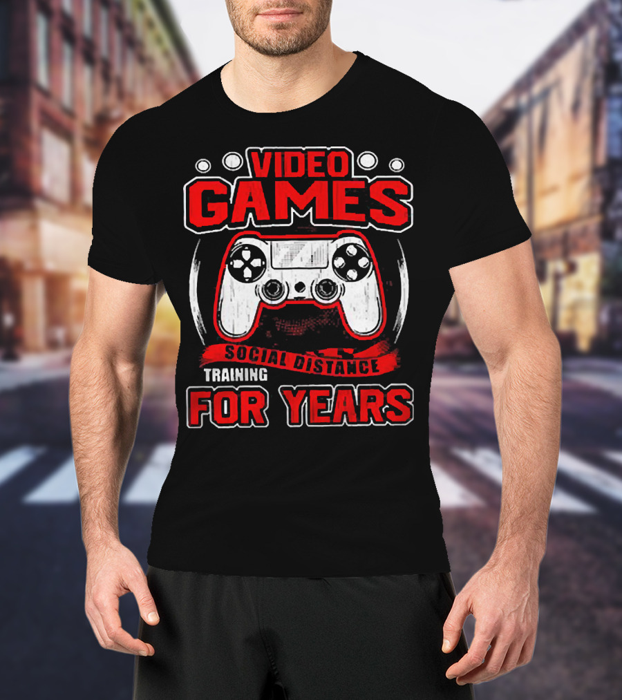 Video Games Social Distance Training For Years Controller T-Shirt