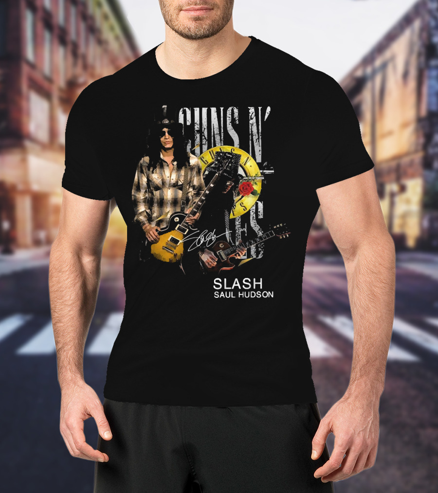 Guns N’ Roses Slash Saul Hudson Signature Image T-Shirt