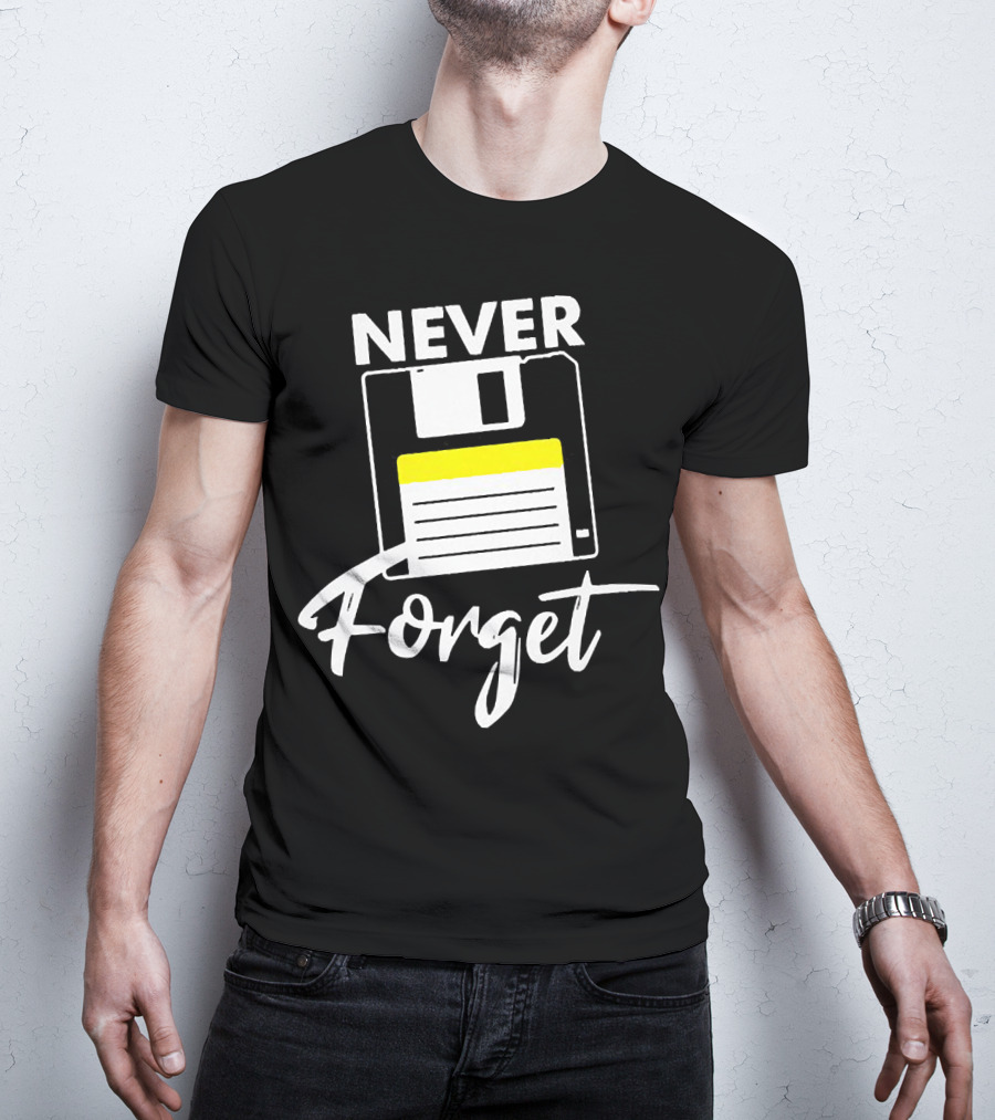 Never Forget Nerd Nerds Floppy Disk T-Shirt