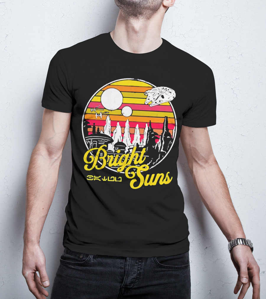 Bright Suns Star Wars Inspired Galactic Sunset Scene T-Shirt