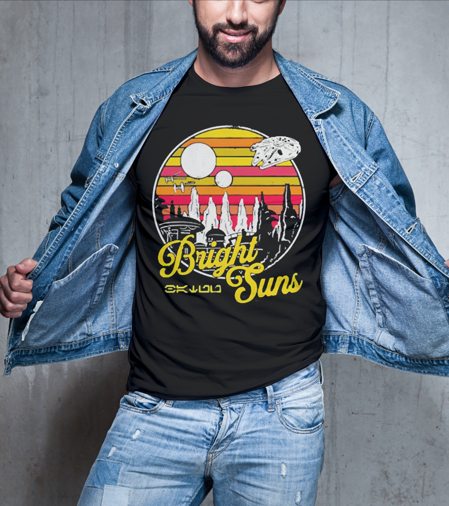 Bright Suns Star Wars Inspired Galactic Sunset Scene T-Shirt