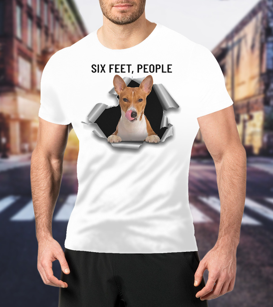 Six Feet People Basenji Torn Ripper T-Shirt