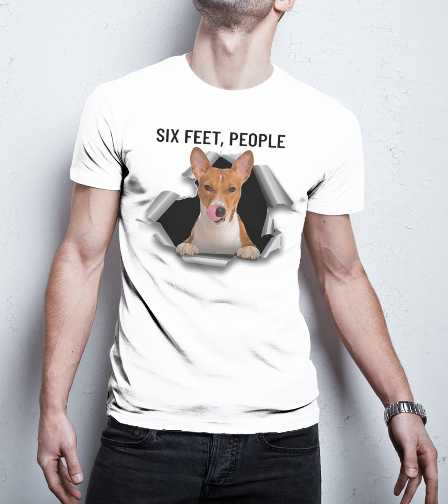 Six Feet People Basenji Torn Ripper T-Shirt