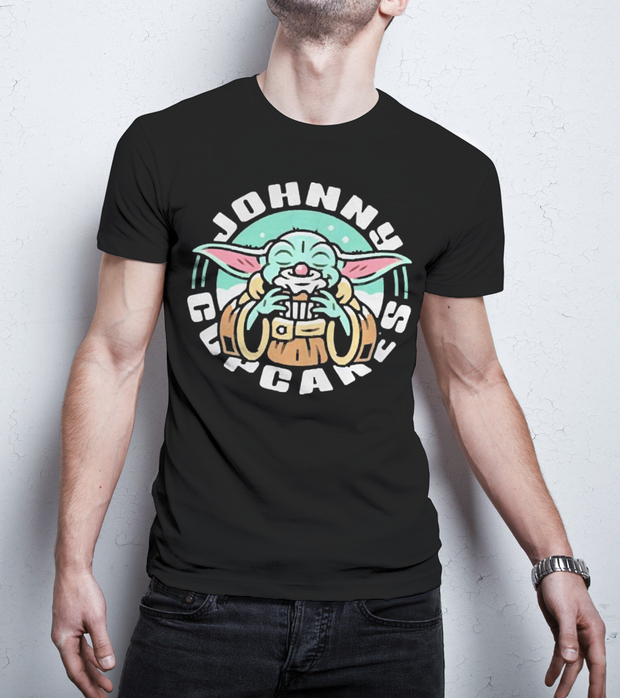 Johnny Cupcakes Baby Yoda Enjoying Cupcake T-Shirt