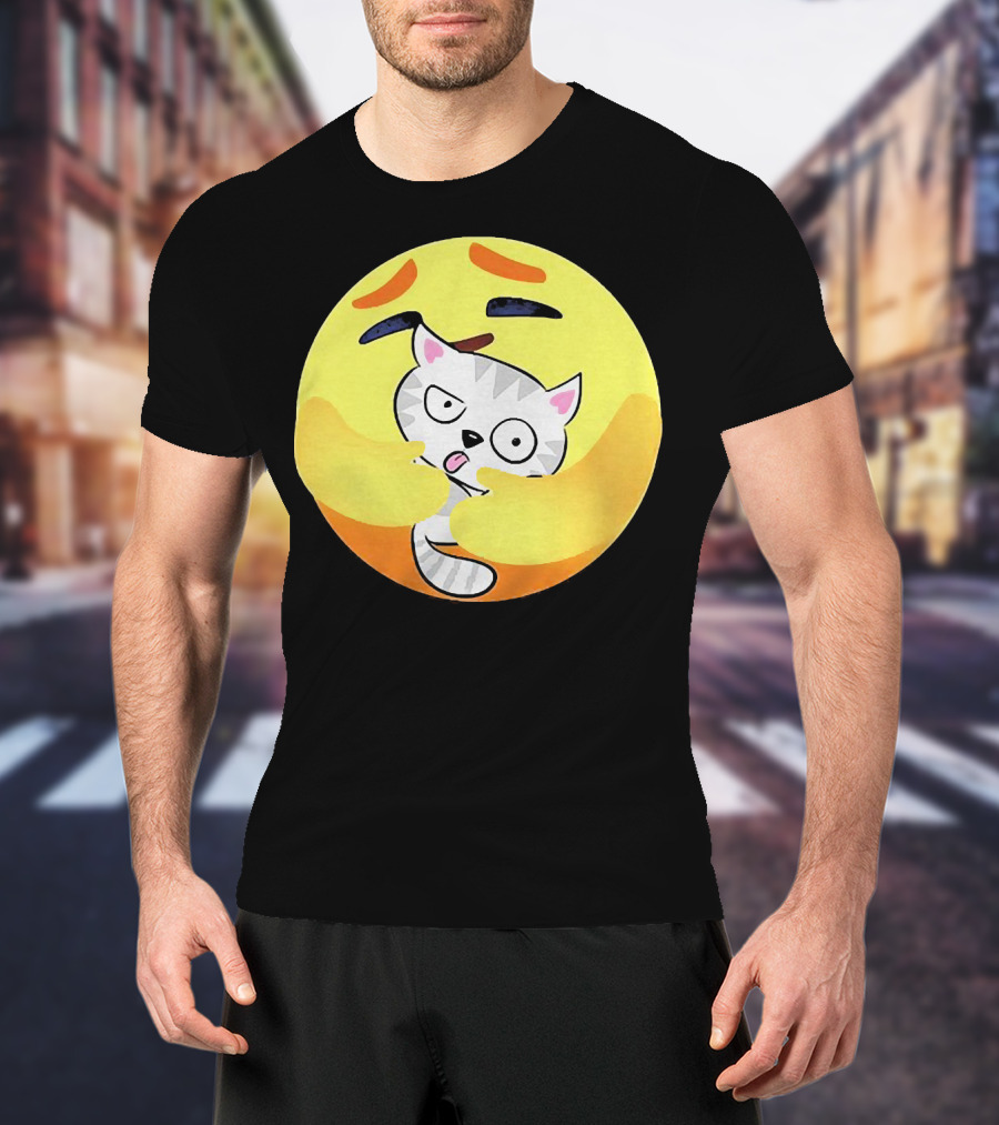 Icon Care Emoji Embrace Cat T-Shirt
