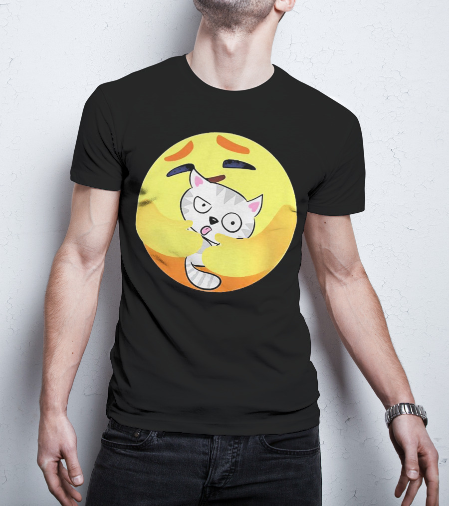 Icon Care Emoji Embrace Cat T-Shirt