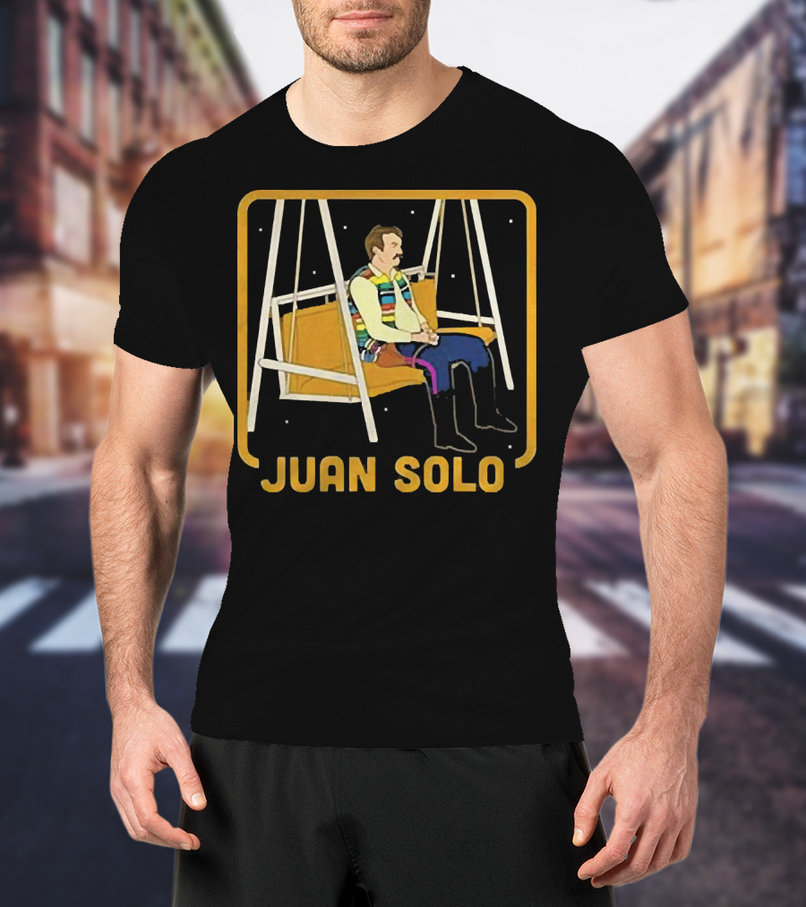 Juan Solo Star Wars Parody Character On Swing T-Shirt