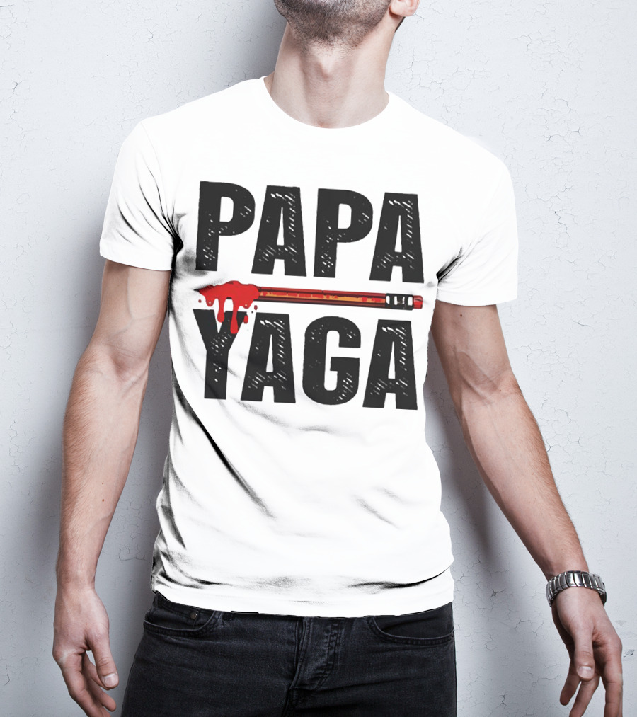 Pencil Papa Yaga Blood Dripping Text T-Shirt