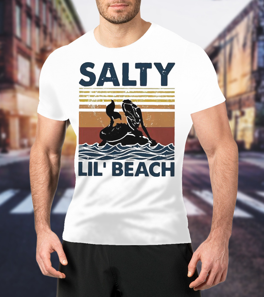 Salty Lil’ Beach Mermaid Vintage Wave T-Shirt
