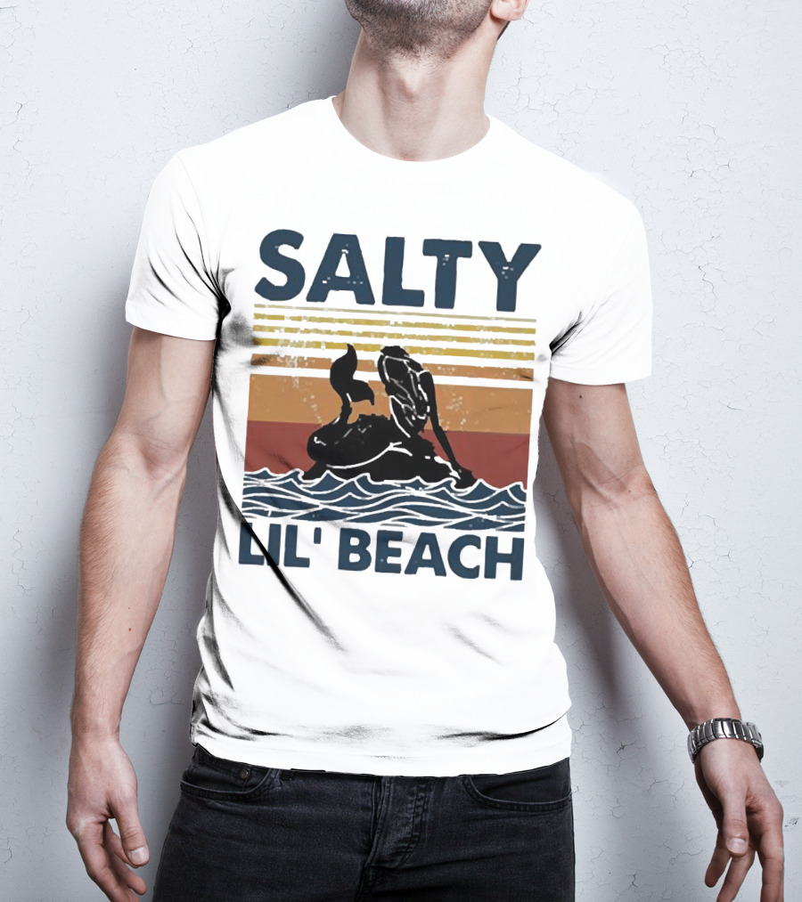 Salty Lil’ Beach Mermaid Vintage Wave T-Shirt