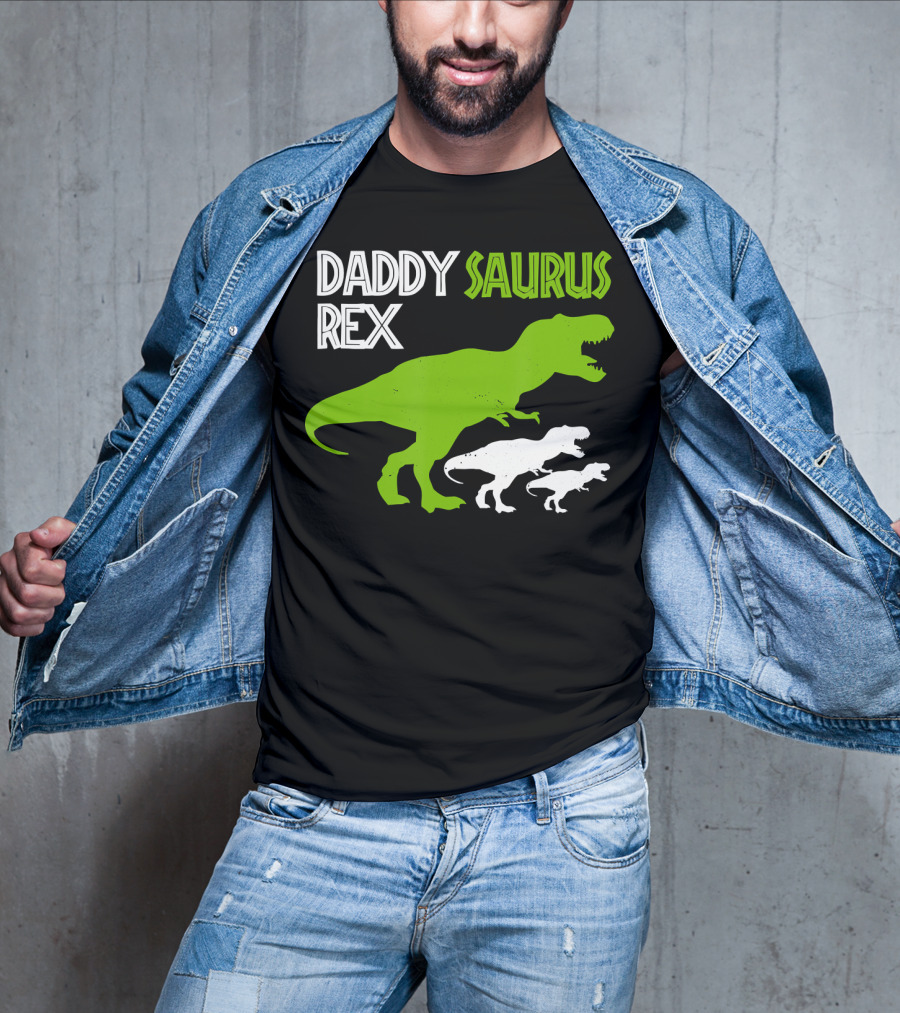 Daddysaurus Rex Funny Father's Day Dinosaur T-Shirt