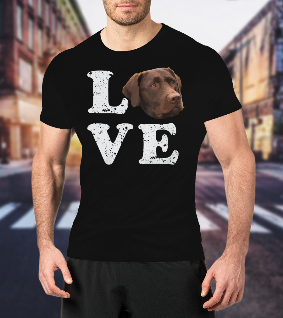 Love My Chocolate Lab Labrador Retriever Dog T-Shirt
