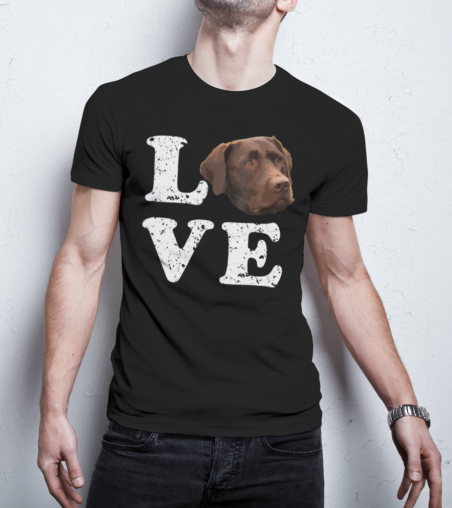 Love My Chocolate Lab Labrador Retriever Dog T-Shirt
