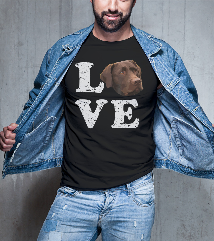 Love My Chocolate Lab Labrador Retriever Dog T-Shirt