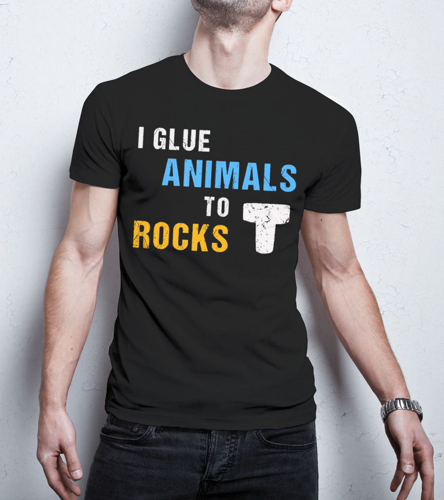 I Glue Animals To Rocks Saltwater Aquarium Fish Tank T-Shirt