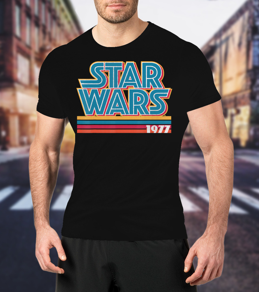 Star Wars 1977 Retro Striped T-Shirt