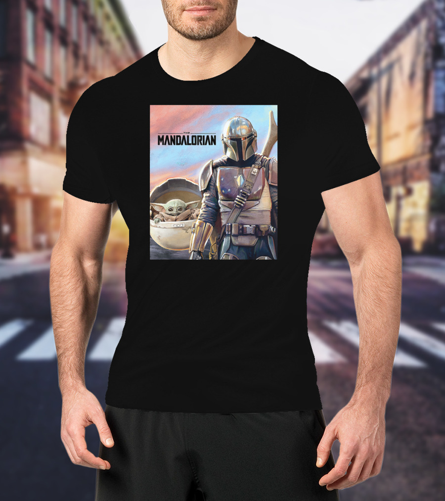 The Mandalorian Star Wars The Child Painting Scene T-Shirt