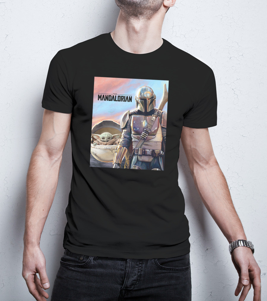 The Mandalorian Star Wars The Child Painting Scene T-Shirt