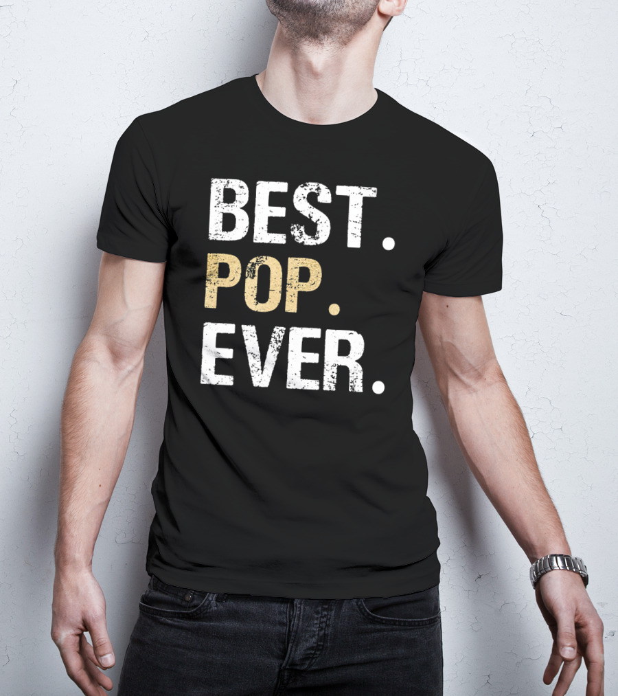 Mens Granddaughter Grandson Grandkids Best Pop Ever T-Shirt