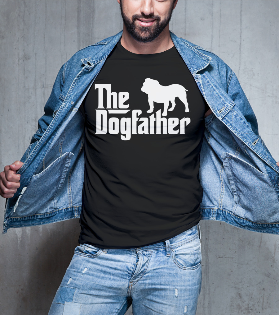 The Dogfather English Bulldog Dad Mens T-Shirt