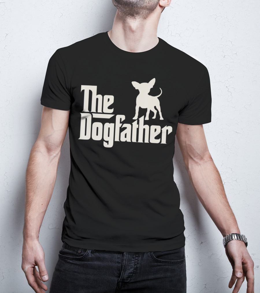 The Dogfather Chihuahua Funny Dog Owner Black T-Shirt