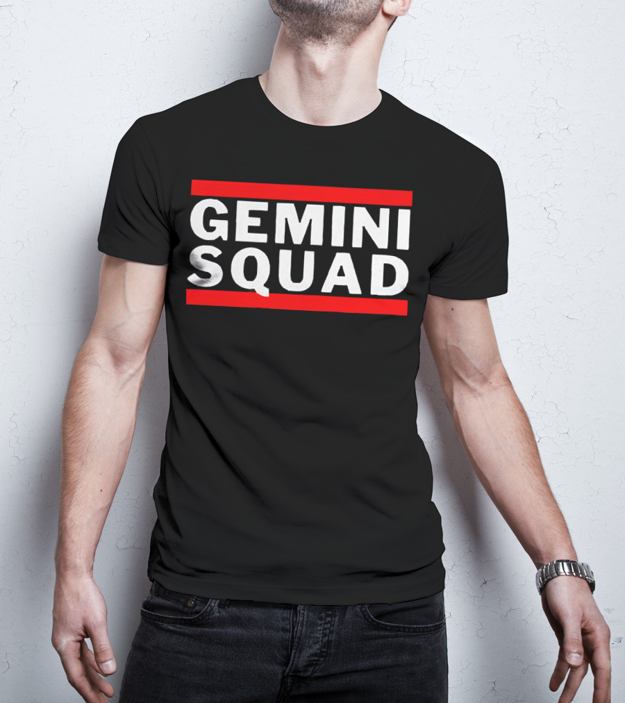 GEMINI SQUAD Bold Red Accent T-Shirt