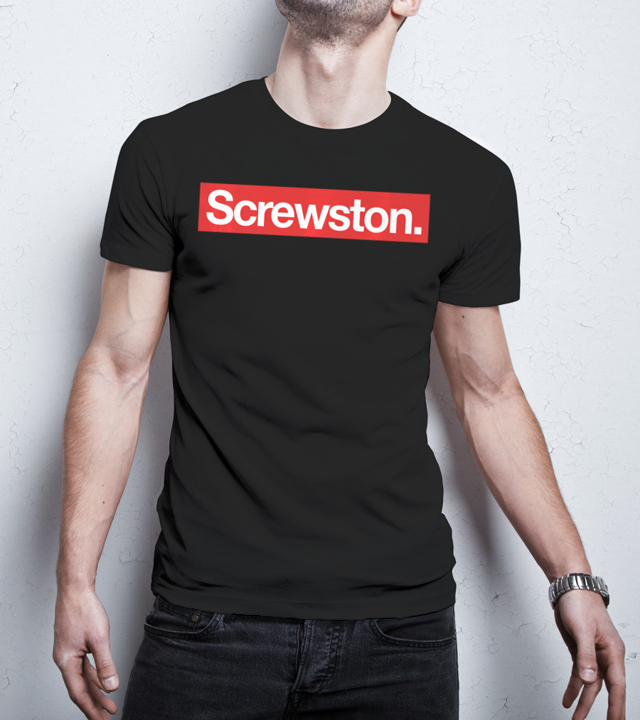 Screwston Houston Box Logo Premium Fitted T-Shirt