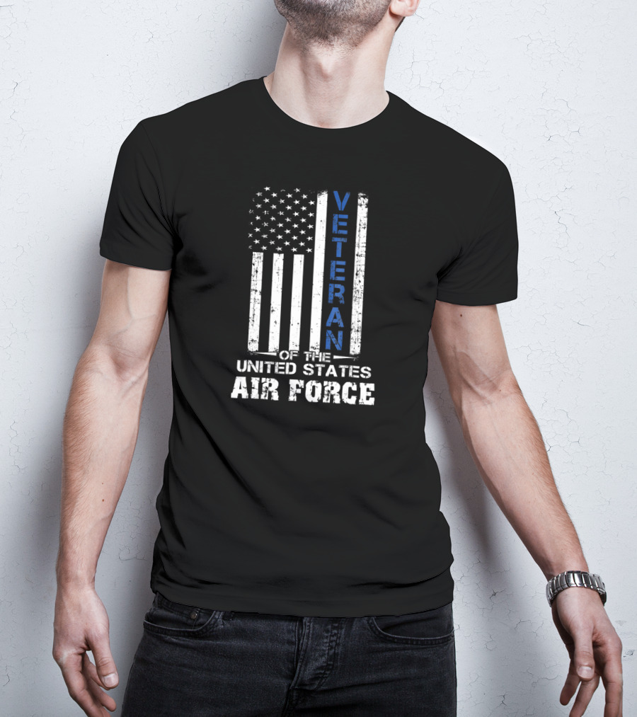 Veteran Of The United States Air Force USAF American Flag T-Shirt