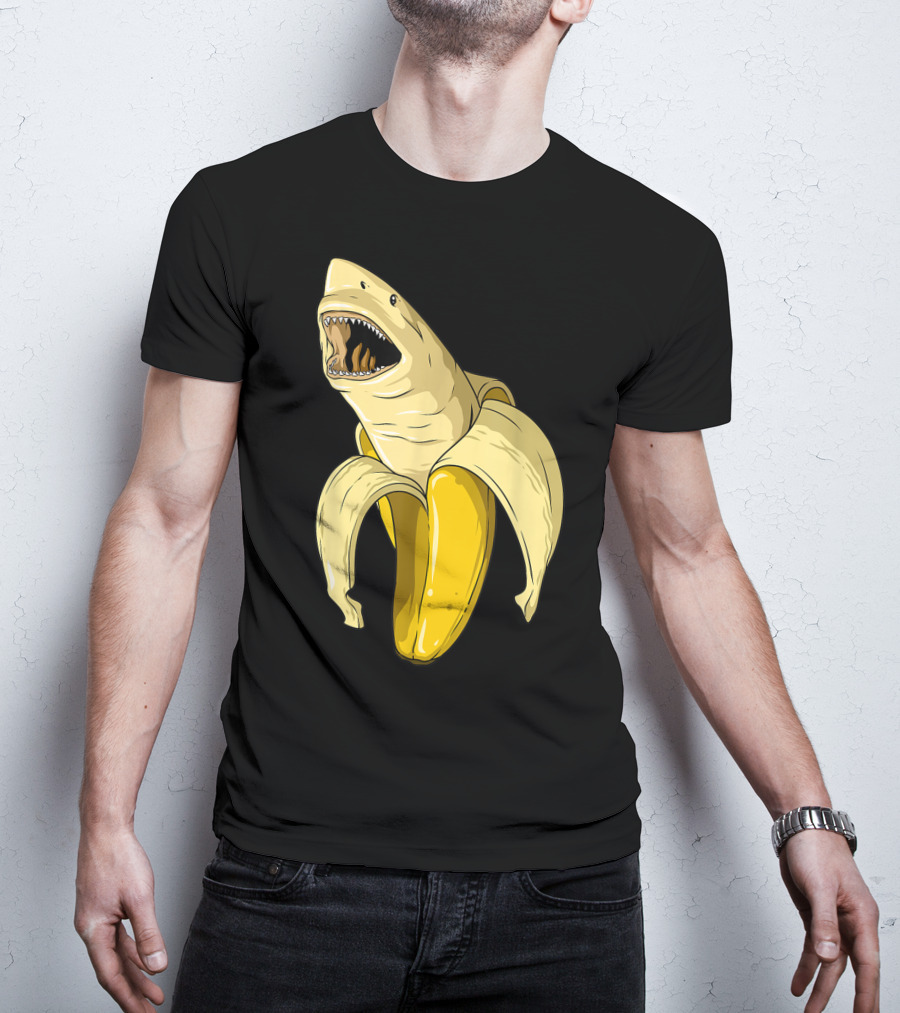 Banana Shark Banana Themed Shark Themed Party Banana Shark T-Shirt