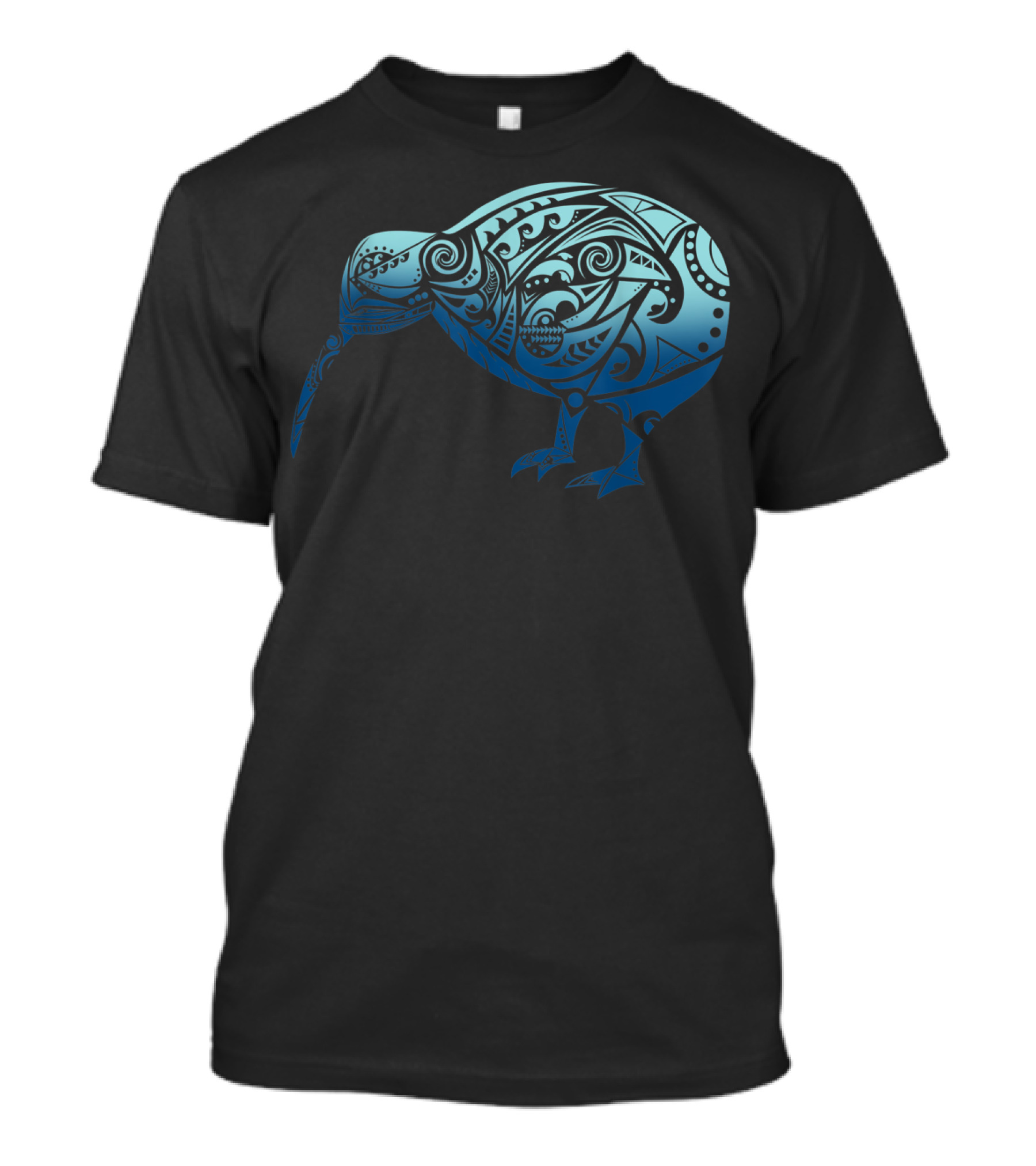 Polynesia Maori Kiwi Bird Ocean Blue T-Shirt
