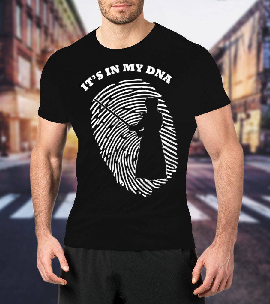 It's In My DNA Kendo Sword Fighter Fingerprint T-Shirt