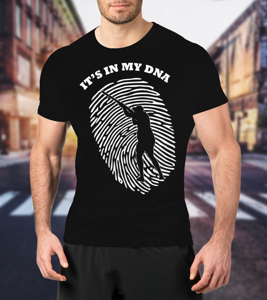 It's In My DNA Skeet Shooting Shooter Fingerprint T-Shirt