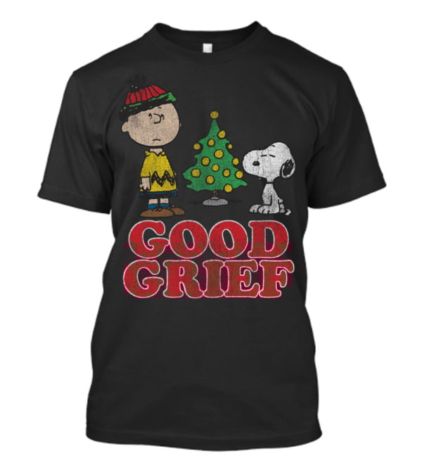 Good Grief Peanuts Holiday Snoopy And Charlie Christmas Tree T-Shirt