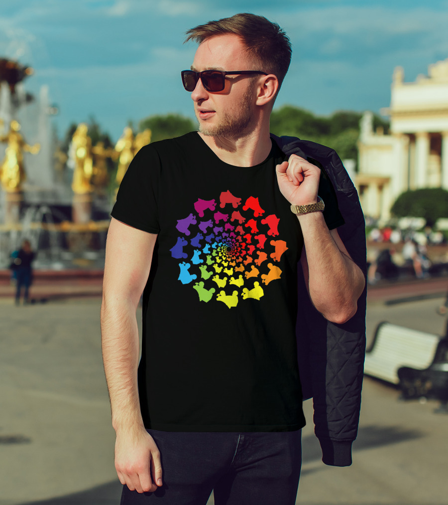 Rainbow Spiral Roller Derby Skates T-Shirt