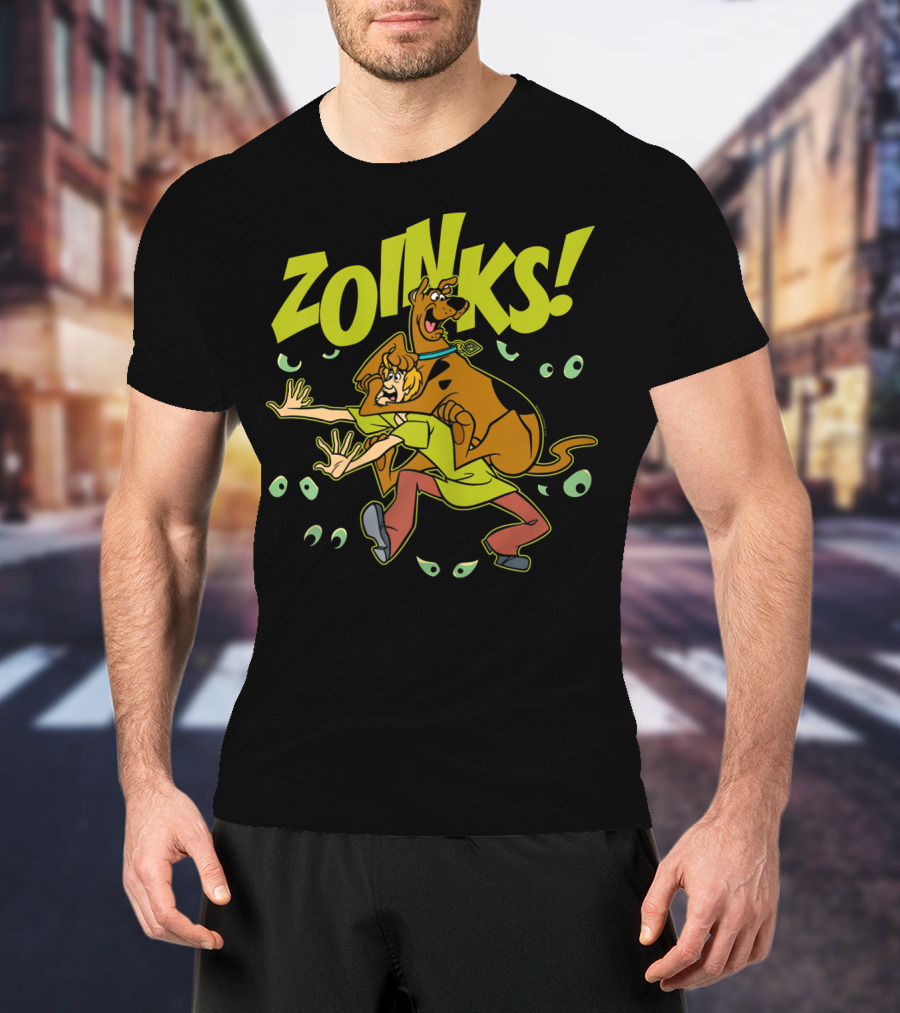 Zoinks Scooby-Doo And Shaggy Scared Eyes T-Shirt