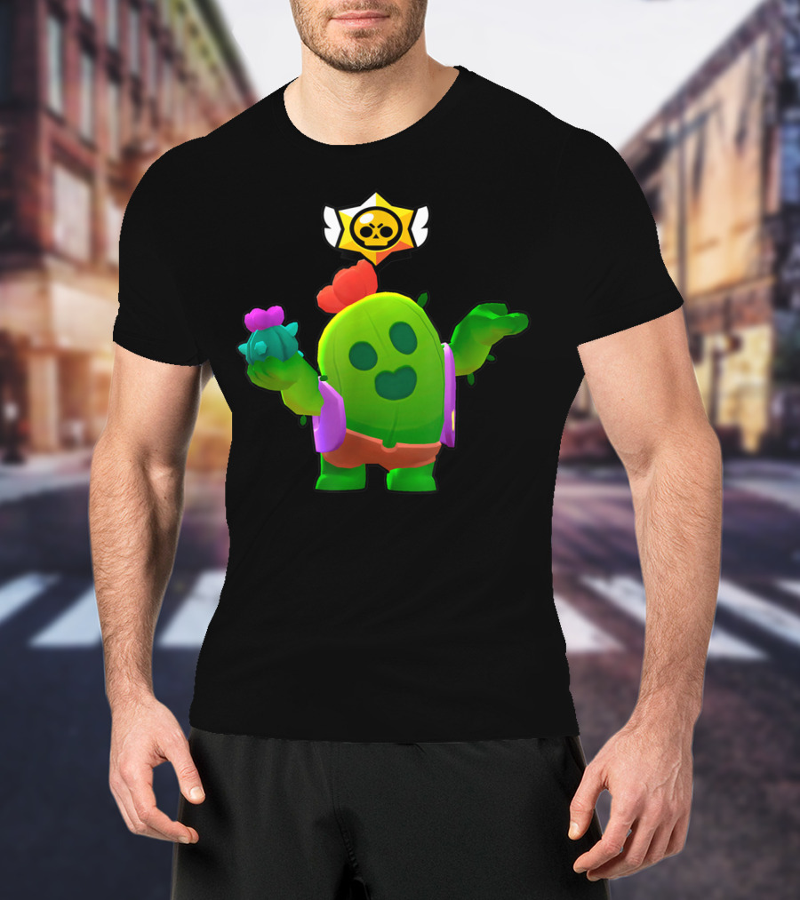 Spike Star Power Brawl Cactus Character T-Shirt