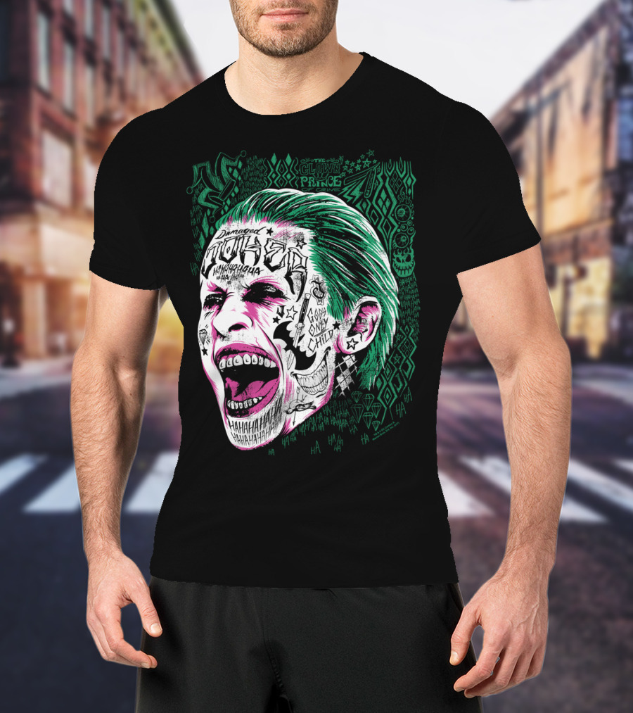 Suicide Squad Joker Damaged Clown Prince Gang Only Child Hahahaha T-Shirt