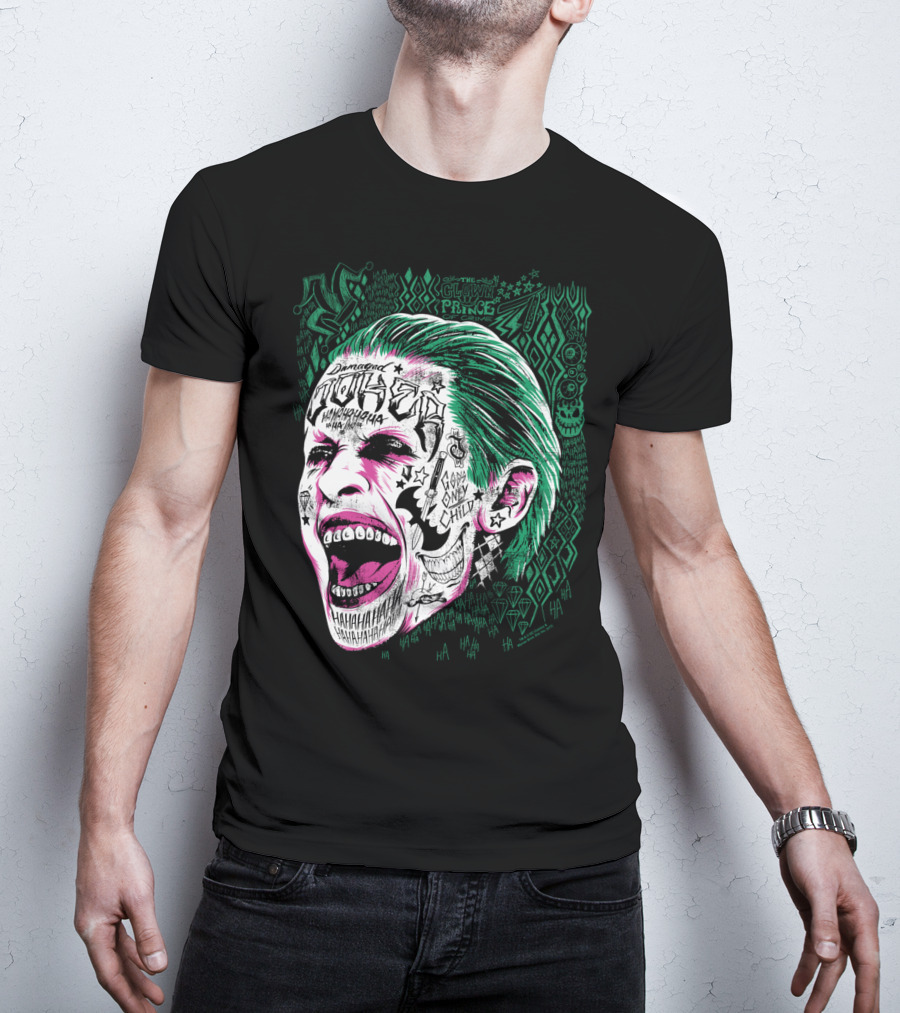 Suicide Squad Joker Damaged Clown Prince Gang Only Child Hahahaha T-Shirt
