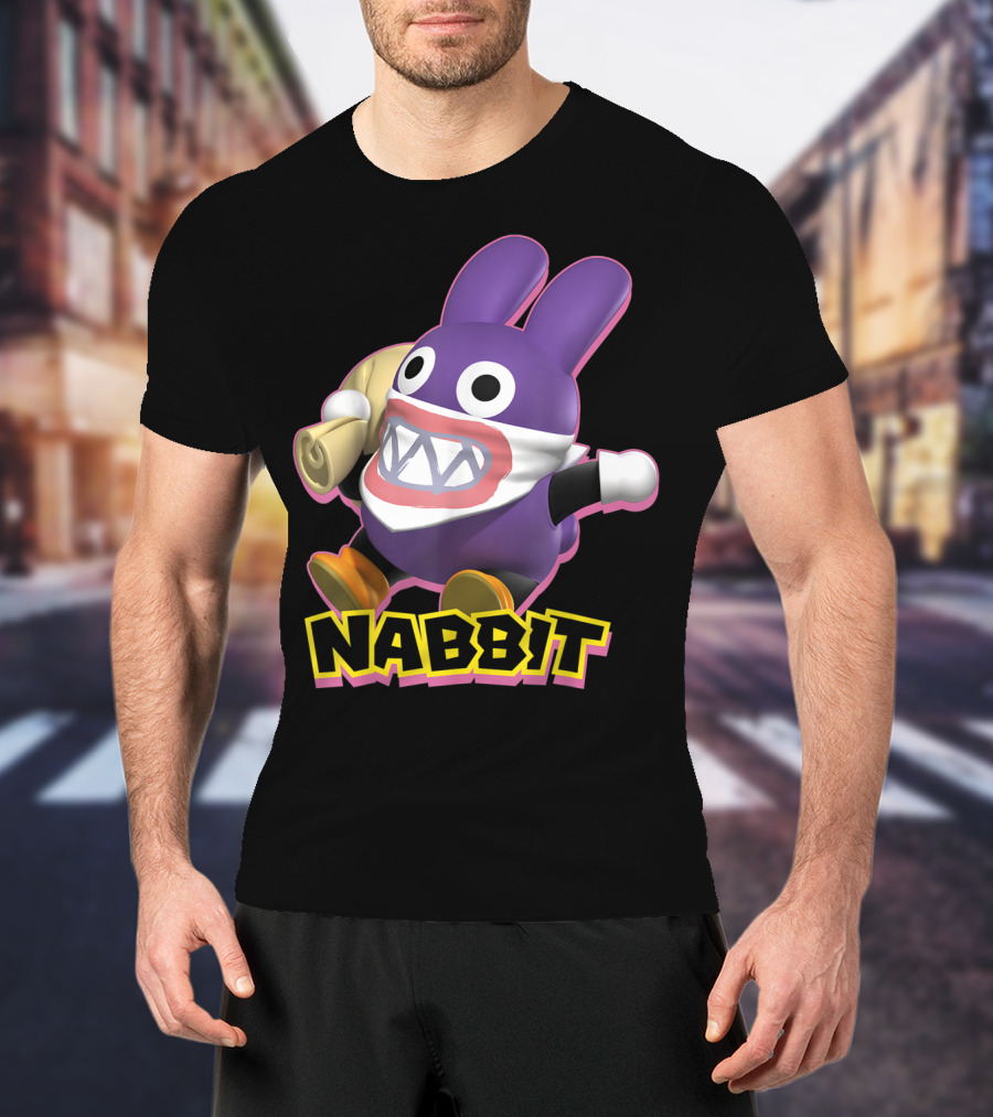 Nabbit Super Mario Action Character With Bandana And Sack T-Shirt