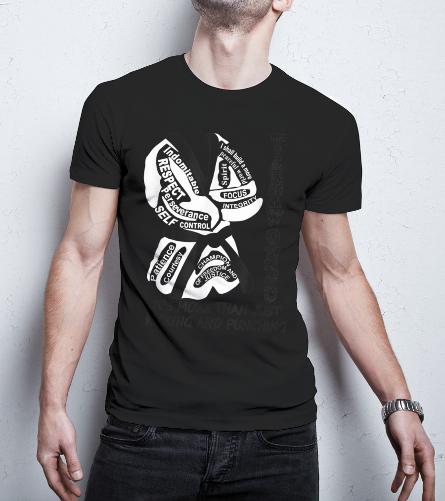 Taekwondo More Than Just Kicking And Punching Respect Perseverance Self-Control Integrity T-Shirt