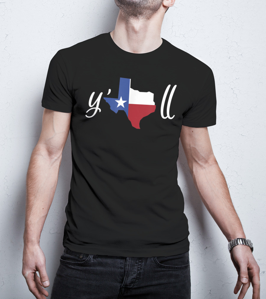 Y'all Texas Flag BBQ Lovers Slang T-Shirt