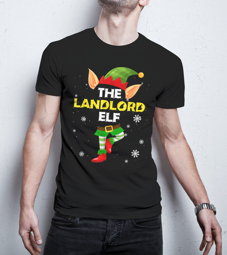 The Landlord Elf Snowy Christmas Humor T-Shirt
