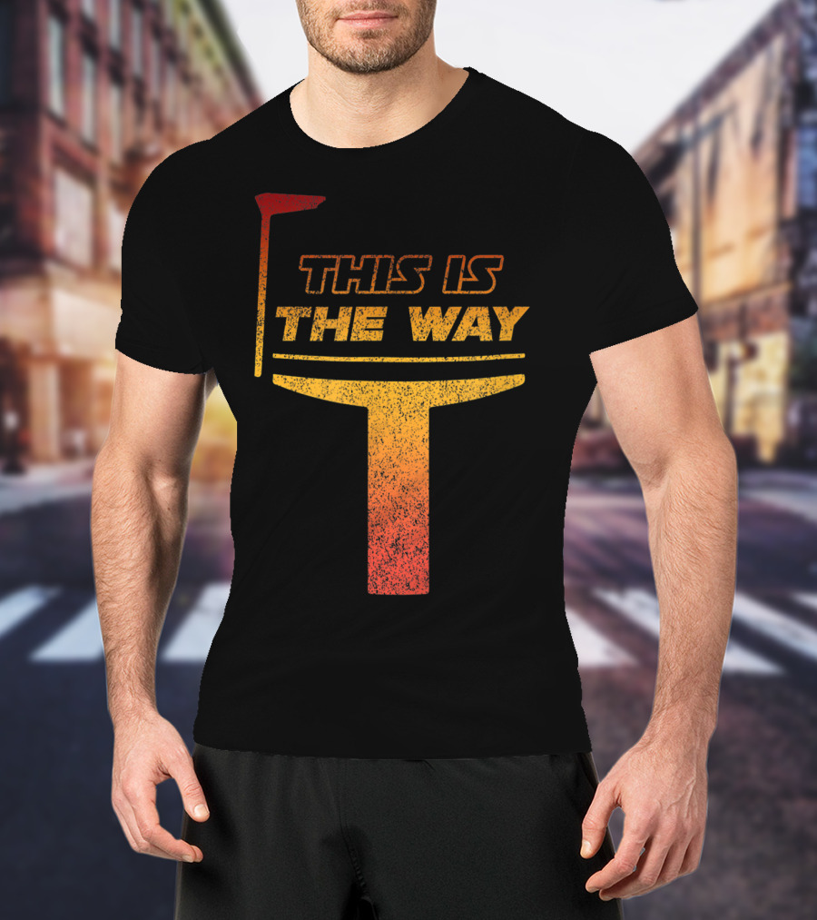 This Is The Way Space Mando Bounty Gradient Mandalorian Helmet T-Shirt