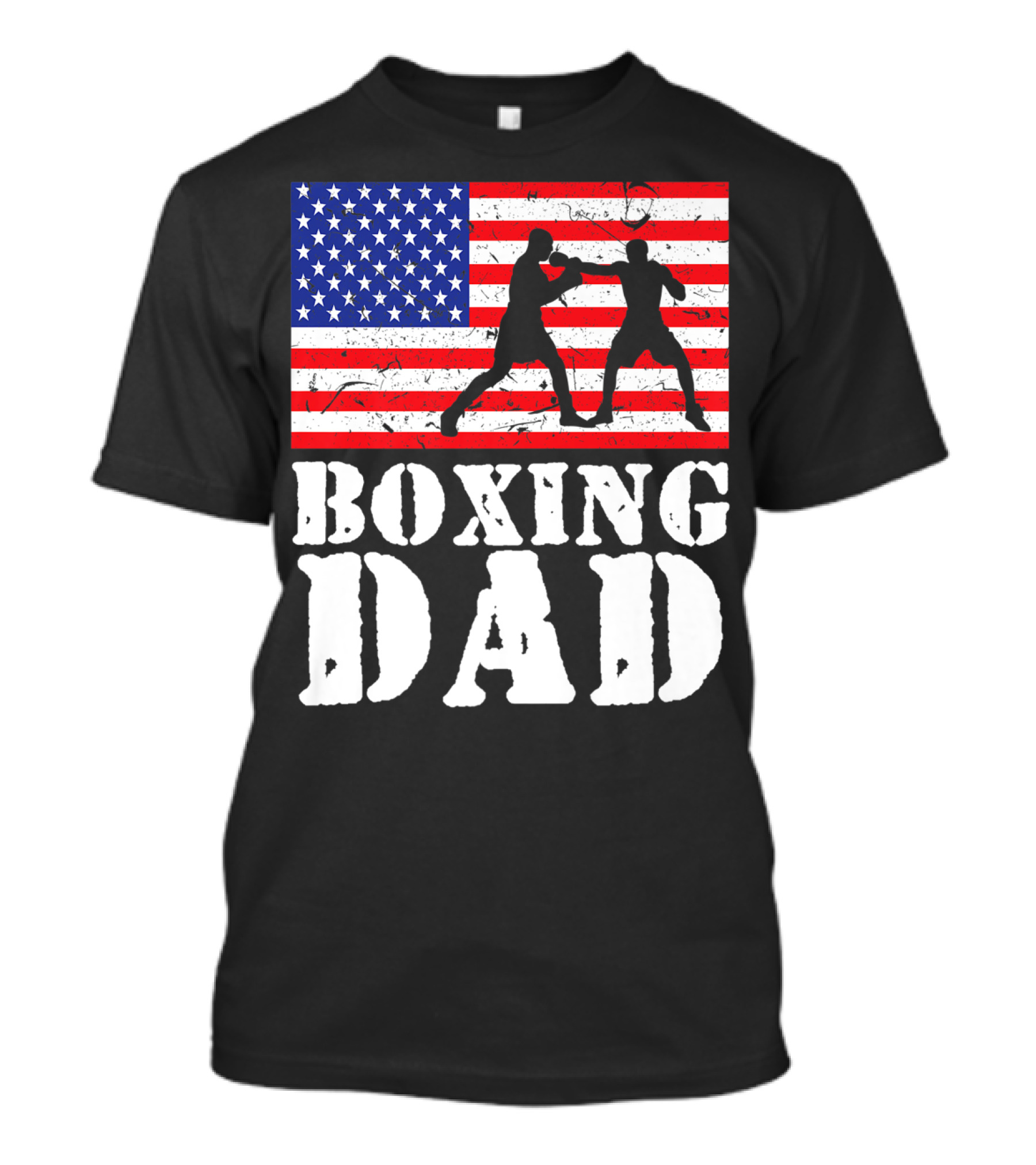 American Flag Boxing Dad T-Shirt