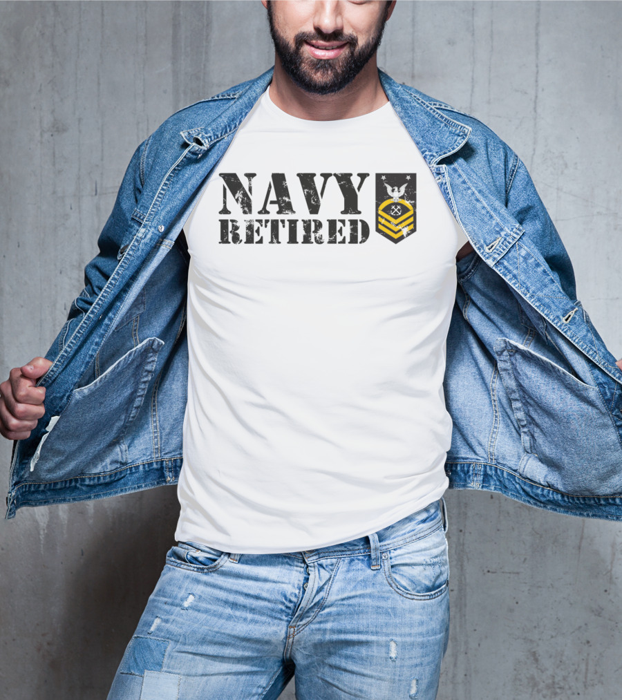 Navy Retired Usn Master Chief Petty Officer Mcpo Insignia T-Shirt
