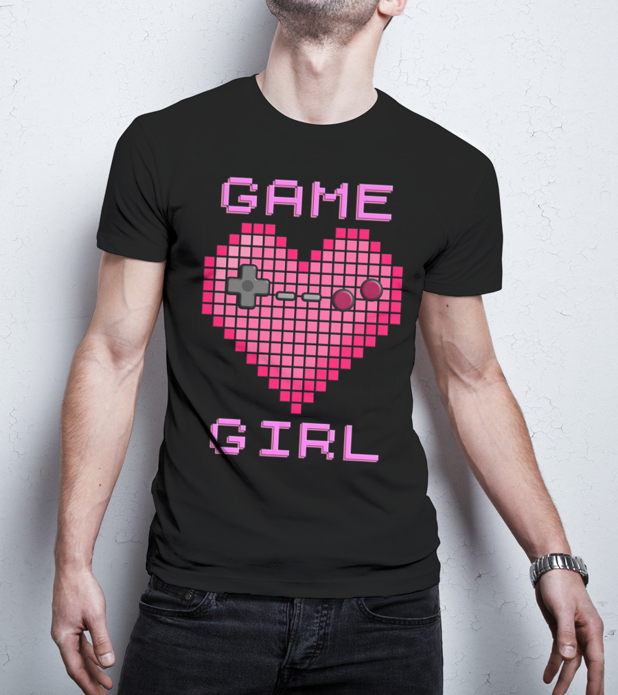 Game Girl Pixel Heart T-Shirt
