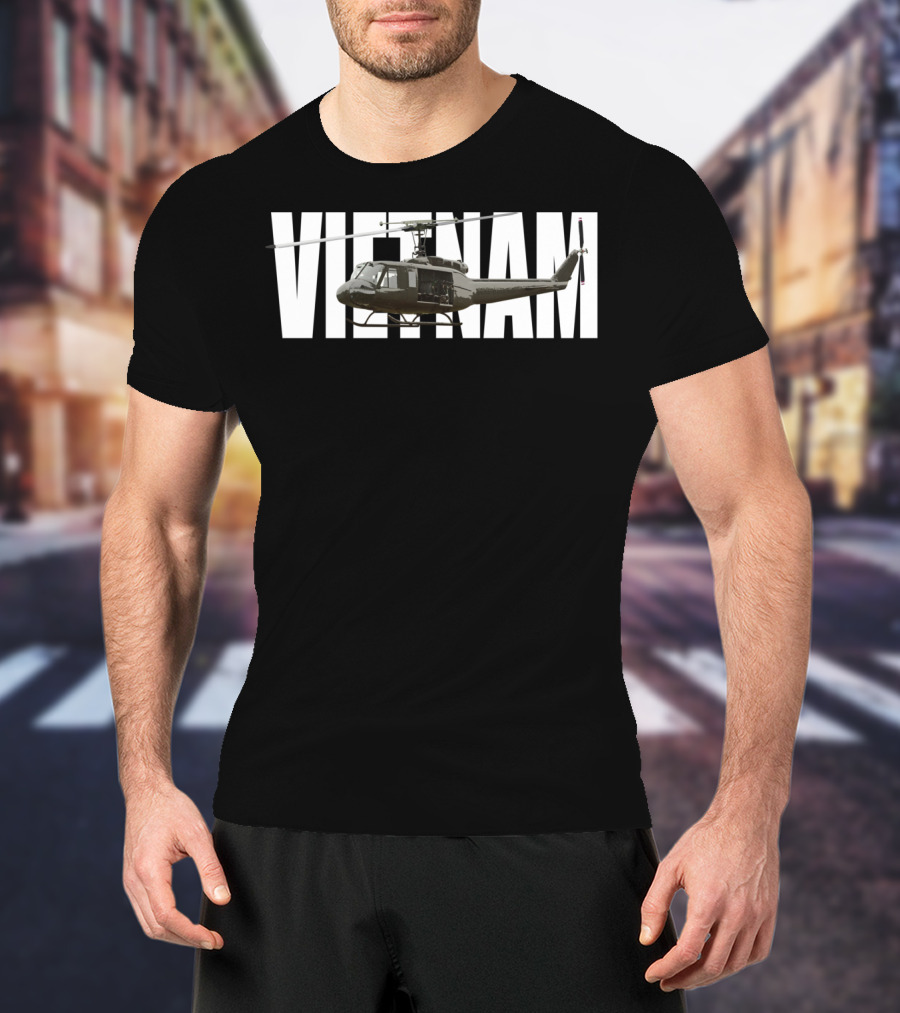 Vietnam UH-1 Huey Helicopter Vietnam Veterans T-Shirt