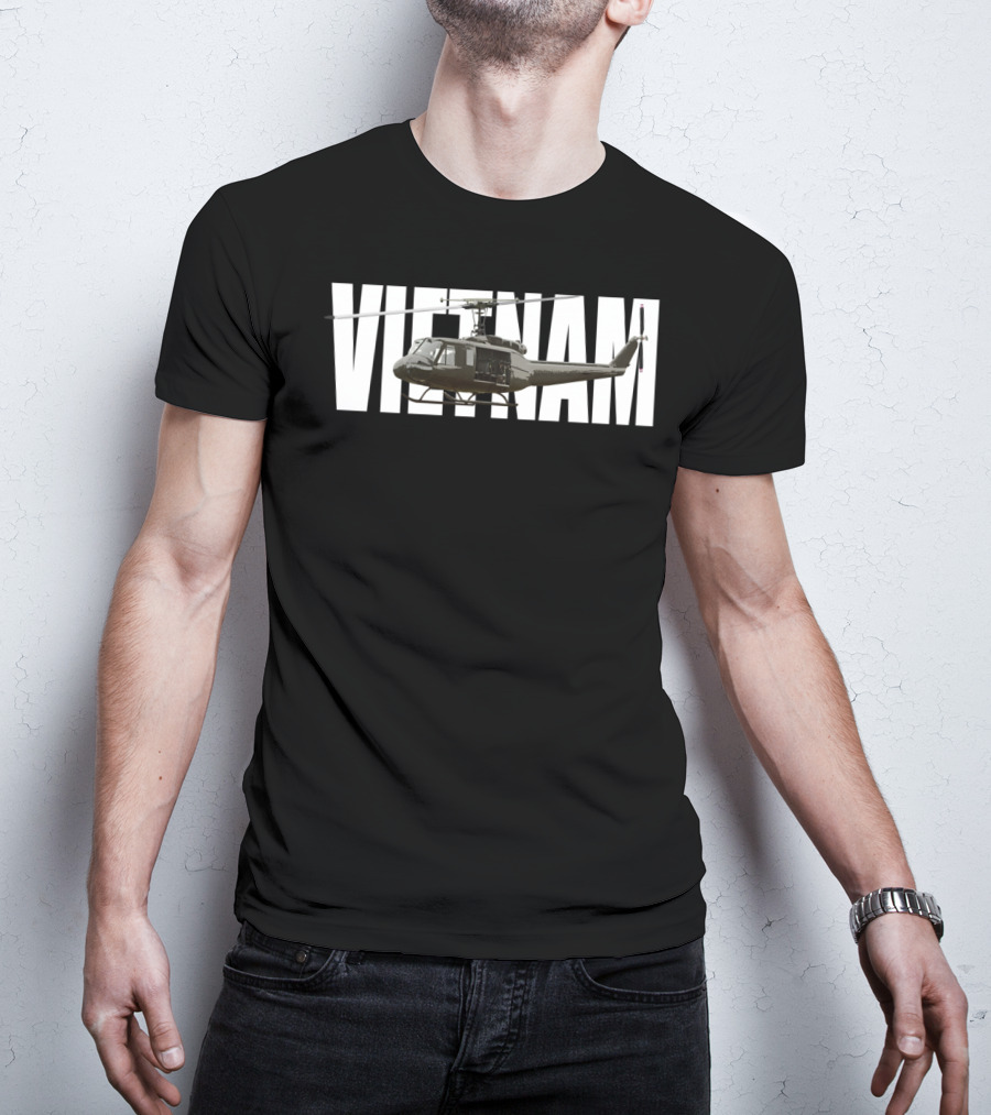 Vietnam UH-1 Huey Helicopter Vietnam Veterans T-Shirt