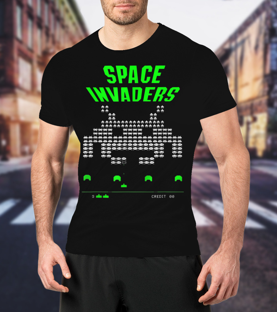 Space Invaders Video Game Over Arcade Classic T-Shirt